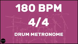 44  Drum Metronome Loop  180 BPM [upl. by Blinny]