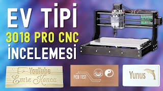 Uygun Fiyatlı CNC 3018 PRO İncelemesi  PCB kazıma bile yapıyor [upl. by Aissatsana]