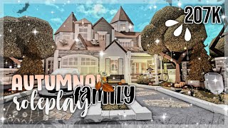 Bloxburg  Autumnal Family Roleplay Home [upl. by Lladnik]