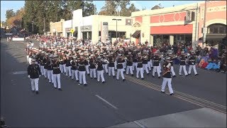 USMC West Coast Composite Band  2018 Pasadena Rose Parade [upl. by Wan908]