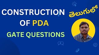 66 Construction of PDA in Telugu  TOC  FLAT  ATFL [upl. by Thissa]