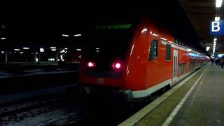 Einfahrt des RegionalExpress RE aus Hannover mit Dostos bei Abend [upl. by Sesom]