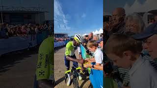 Biniam Girmay shares time with fans 🥰 cycling eritrea renewitour [upl. by Cowley]