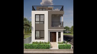 6x7m 3 bedroom 2 storey with roofdeck modern contemporary house design idea [upl. by Skelton706]