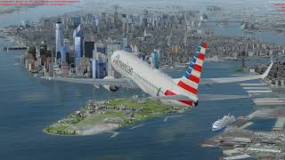 LaGuardia Airport  KLGA  River Visual RWY 13 Approach  New York [upl. by Ivetts]