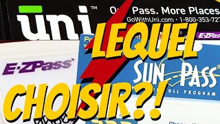 Péages ÉtatsUnis EZpass SunPass ou UniPass Quel Transpondeur choisir pour les USA [upl. by Veneaux]