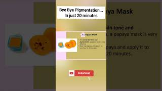 Papaya for skin pigmentation remove pigmentation and dark spots [upl. by Silisav804]