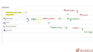 Locomotory organs are ………in Oligochaeta [upl. by Poulter]