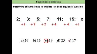 Razonamiento numérico Suseciones numéricas [upl. by Jarin290]