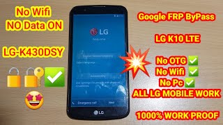 LG K10 LTE FRP BypassLGK430DSY FRP BYPASS LG K10 Frp Bypass LG K10 FRP Remove LGK430DSY Frp [upl. by Einehpets]