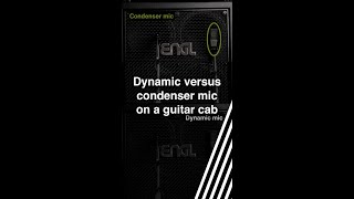 Dynamic vs condenser mic on a guitar cab [upl. by Ahsed]