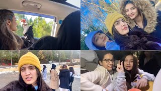 VACATION VLOG  Gari mai sab pury nae arhye🚗😂  Rastay mai sab so gae 😴😴  Khobsurat Pakistan 🏔️❄️⛄ [upl. by Legna]