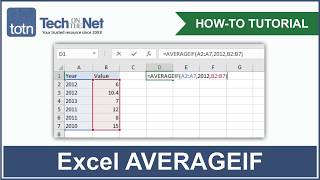 How to use the AVERAGEIF function in Excel [upl. by Enelyam]