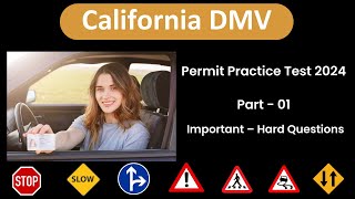 CA DMV Permit Practice Test 2024  November Updated  20 Questions Part 1 [upl. by Hajile]