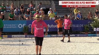 32ème BONETTO vs ESPAGNE  Europétanque des AlpesMaritimes 2019 [upl. by Ecar]