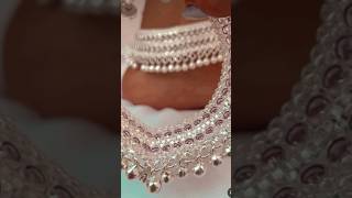 Hari bhari payal Kya baat hai silveranklets silverjewllery latestsilverpayaldesignswithprice [upl. by Carter]