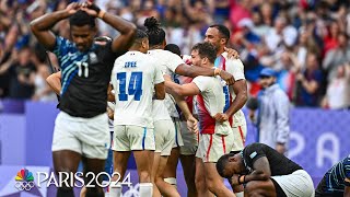 France DETHRONES Fiji in rugby gold medal match behind Antoine Duponts performance  Paris Olympics [upl. by Yasu]