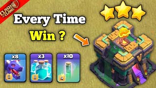 Th14 Best Attack Strategy in 2024  Easily 3 Star in War amp Cwl in Clash of clans [upl. by Fairbanks]