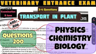 Transport in plant  biology theory conceptquestions practice veterinary entrance exam 202425 ❌🚫✅ [upl. by Helsie]