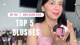 TOP 5 blushes  best blush for indian skin tones 🎀 [upl. by Brabazon449]