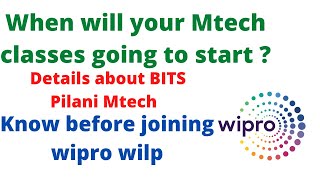 Wipro WILP Mtech Details  BITS Pilani  WASE WIMS [upl. by Araz]