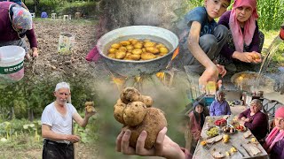 Patates 🥔 hasadı öğlen yemeği karalı tencerede patates haşlama [upl. by Seraphine]