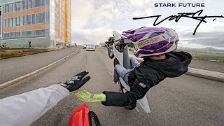 Testing Worlds Most Powerful Dirt Bike  STARK VARG jumps amp city riding [upl. by Lehrer]