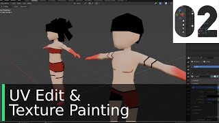 Day 2 I unwrap UV and paint Texture for a lowpoly game character in Blender  NhijQuang [upl. by Meredith140]