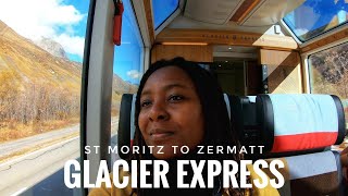 Switzerland  Glacier Express in October  St Moritz to Zermatt [upl. by Attenev]