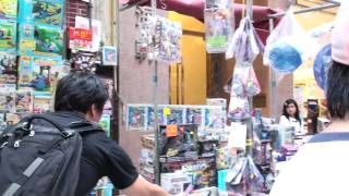 Hong Kong Wanchai street scene one take [upl. by Notsirt]