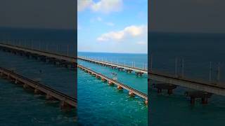 pambanbridgerameswaramseabridge bridgetamilnadu viralvideo viralshortsshortsfeedytshorts [upl. by Ahseid]