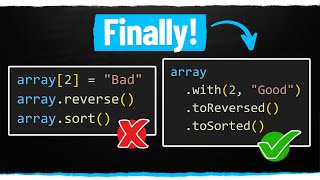 I Waited 15 Years For These New Array Methods [upl. by Hsitirb]