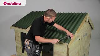 How to install ONDULINE CLASSIC corrugated roof sheets [upl. by Cinom]