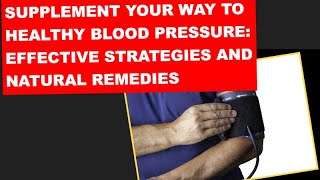 Unlocking the Secrets Natural Remedies for Healthy Blood Pressure hypertension heartdisease [upl. by Korrie459]