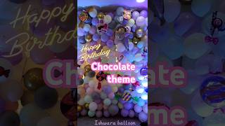 Chocolate themebirthdayparty shorts ytshorts party payal balloon chocolate theme [upl. by Eilema]