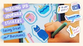 📖✨ DIY JournalPlanner Stickers using Cricut [upl. by Yelrehs]