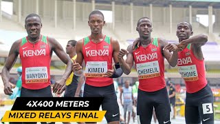 Kenya Wins 4X400 Meters Mixed Relay Against Botswana  Olympic Trials For Paris 2024 [upl. by Skippy]