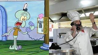 Squidward Calls 📞  His Voice Actor   for a Pizza 🍕 Delivery [upl. by Htesil]