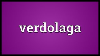 Verdolaga Meaning [upl. by Marquez]