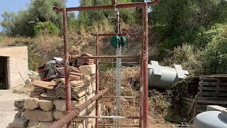 Extraction of submersible pump on my own…boreholepumpextraction water [upl. by Otsuaf]