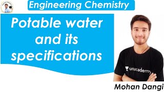 Water treatmentPotable water and specificationsCharacteristics of potable water Btech chemistry [upl. by Anahs]