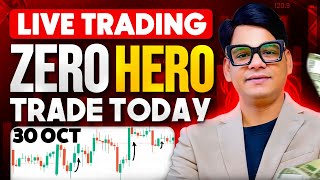 🔴30 Oct Bank Nifty zero hero live trading bank nifty trading optionstrading trading livetrading [upl. by Adnamra]