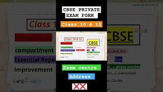 CBSE PRIVATE EXAM FORM 2025  COMPARTMENT  ESSENTIAL REPEAT  IMPROVEMENT cbse cbseprivateexam [upl. by Zeret757]