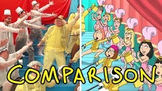 Family Guy Live Action Intro Homemade  Side by Side Comparison [upl. by Brouwer358]