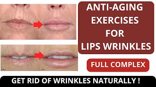 FACE YOGA FOR WRINKLES  ANTIAGING FACE EXERICSES FOR LIPS LINES  GET RID OF LINES ON LIPS [upl. by Ahsemot]