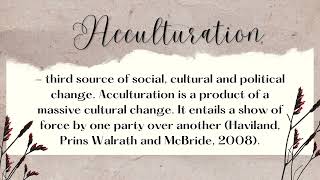 What are the differences DIFFUSION ACCULTURATION and ASSIMILATION [upl. by Cassi]