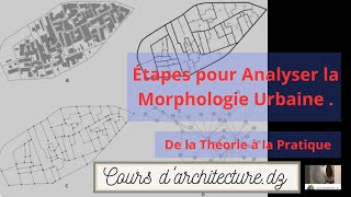 shosts Étapes pour Analyser la Morphologie Urbaine  architecture الهندسةالمعمارية urbanisme [upl. by Auqinimod]