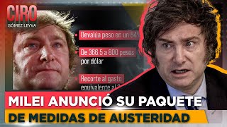 Javier Milei devalúa más de 50 por ciento la moneda argentina  Ciro Gómez Leyva [upl. by Ddot62]