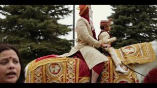 Grand Hindu Wedding Swati  Abhi  Baraat entry on a horse  Tenu Leke [upl. by Mandelbaum]