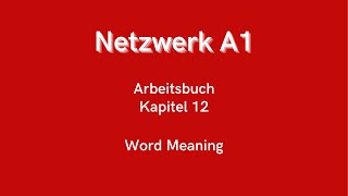 Netzwerk A1  Arbeitsbuch Kapitel 12 [upl. by Ococ]